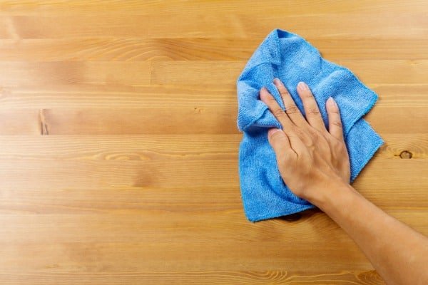 clean pet stain using towel
