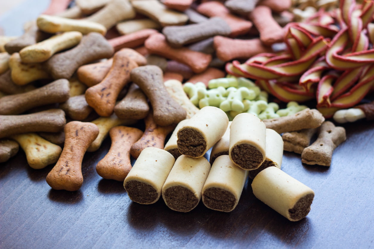 Assortment of dog treats