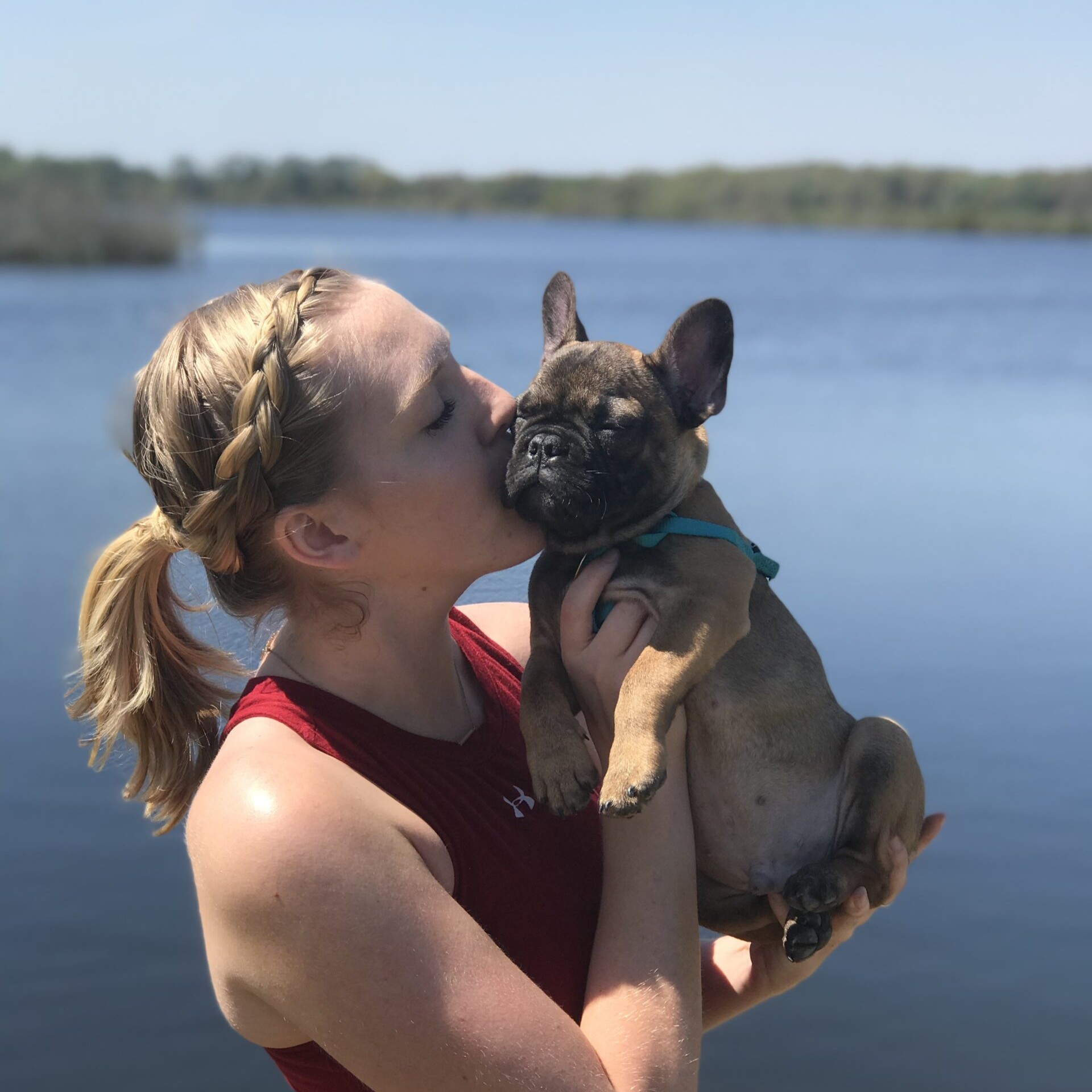 Melissa W. with her French Bulldog