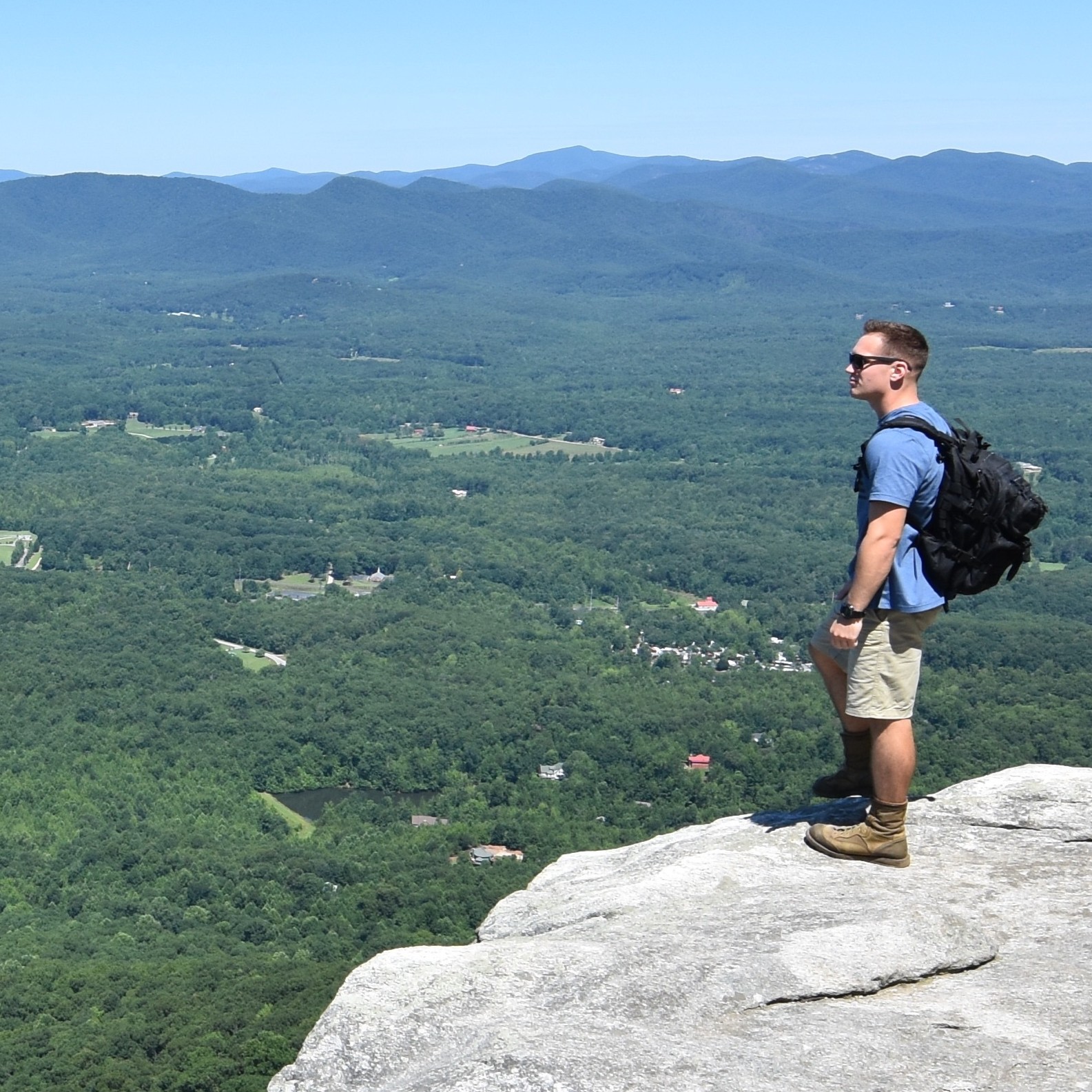 Mike W. hiking in the mountains